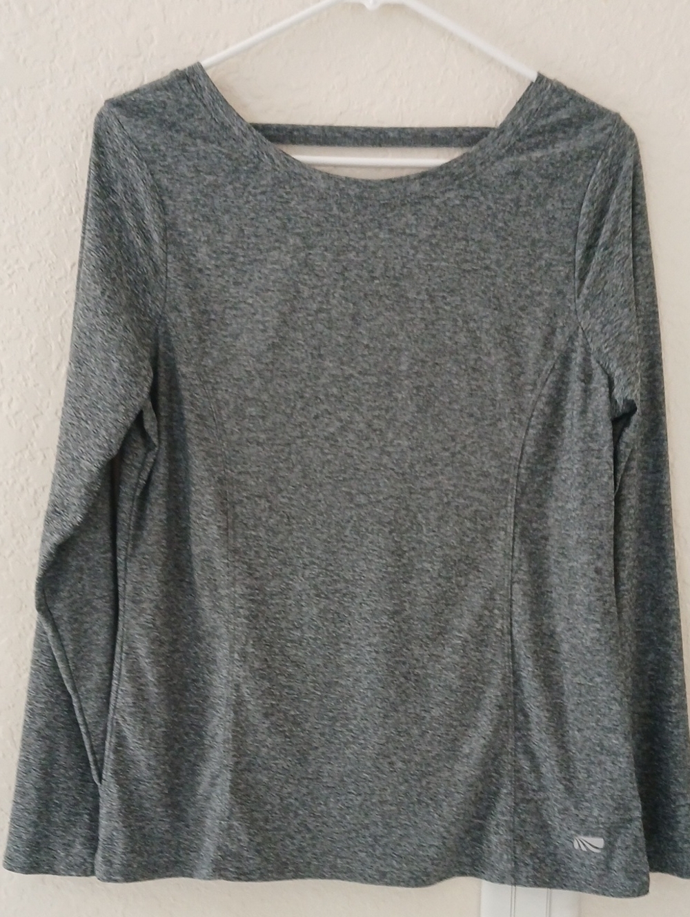 Marika Heathered Grey Long Sleeve Performance Tee